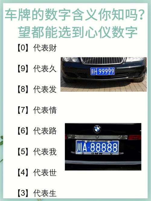 车牌的数字含义你知吗 望都能选到心仪数字 