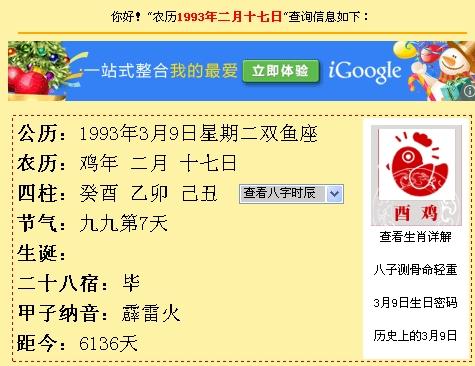 93年阴历2月17日是什么星座 