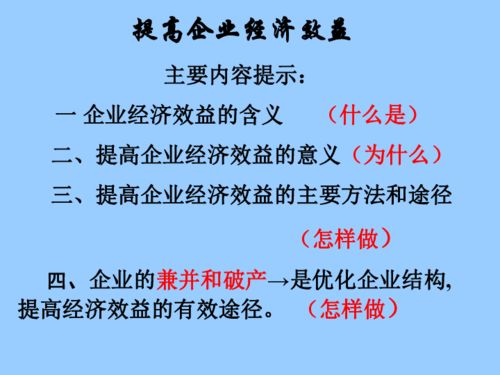 提高企业经济效益的途径的毕业论文