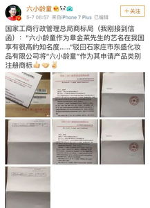 化妆品公司注册 六小龄童 商标被驳回 曾有人想卖同名泳衣