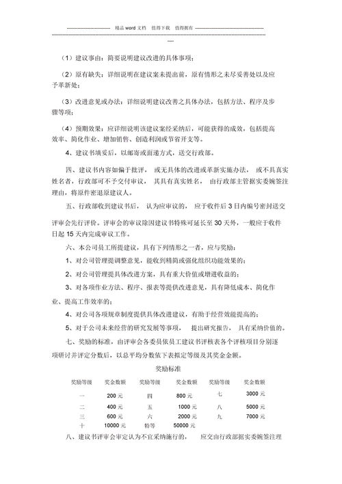 合理化建议书(做为一个一般员工应该提些什么建议)