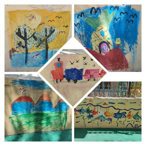 看,来自孩子们的七彩创意 斗虎屯镇中心幼儿园建起自主涂鸦区