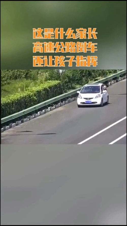 高速上倒车,还是孩子指挥的 