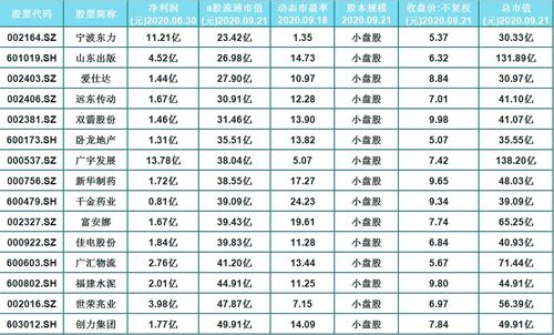 A股最低价绩优小盘股