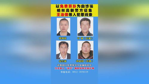 以免费算卦为幌子骗钱,榆林高新警方征集该团伙犯罪线索