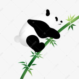 爬上竹子的熊猫素材图片免费下载 千库网 