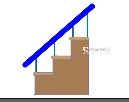 ai如何画一个楼梯图形