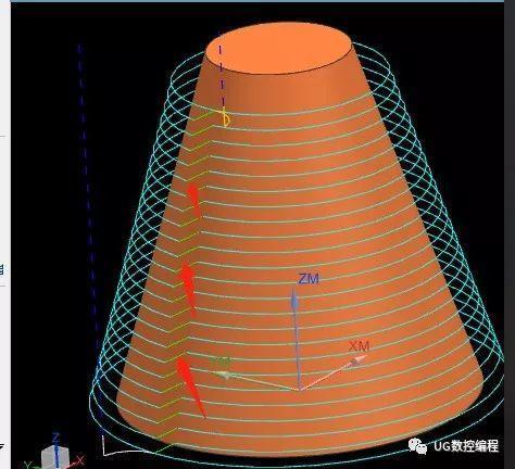 分享UG NX深度轮廓铣螺旋刀路输出方法及后处理对比