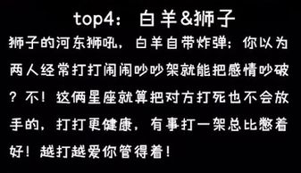 十二星座配对排行榜 神准啊有没有