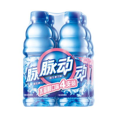 脉动 维生素饮料 水蜜桃口味 600ml 4瓶 组