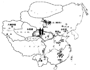 E 1 在图中填出辽.西夏.北宋的首都 A .B .C . 2 宋辽之间签订盟约的地点是D . 3 北宋的建立者是E . 4 用一句话概括北宋与辽和西夏的关系. 题目和参考答案 