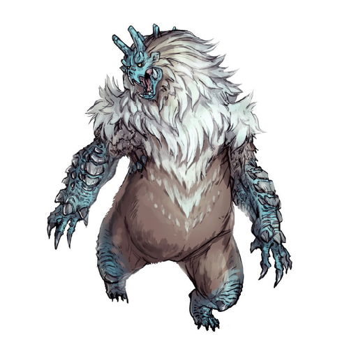 怪物猎人 崛起 雪鬼兽设计图公开 毛茸茸有点憨