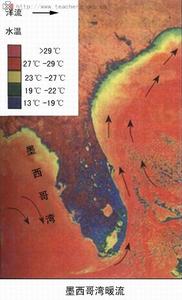 墨西哥湾原油扩散的主要地理因素 