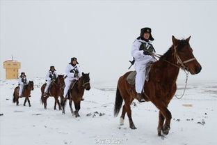 边防战士冒着 25 严寒骑马踏雪巡边 