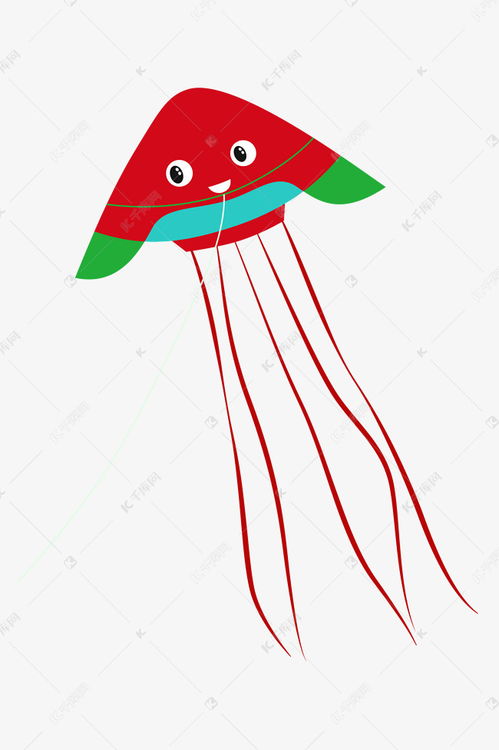 红色的风筝手绘插画素材图片免费下载 高清psd 千库网 图片编号11610106 