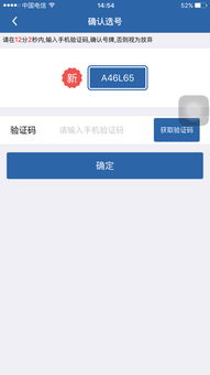 请问我今天在 交管12123 手机app自选机动车号码,选了一个确认了,但是没有输入最后的手机验证 