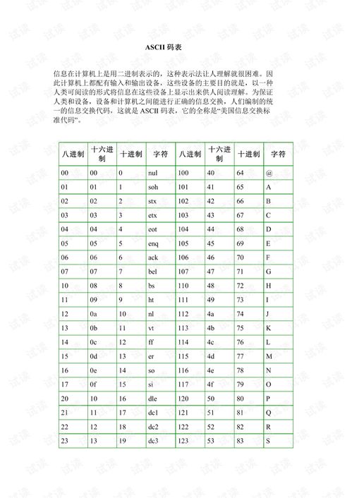 ascii(阿拉伯数字的ASCII码是多少)