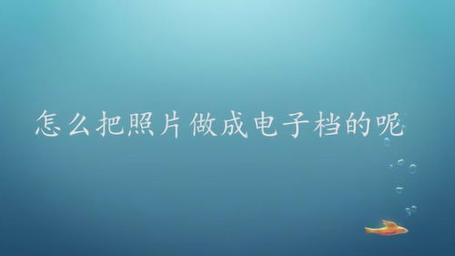 怎么把照片做成电子档的呢 