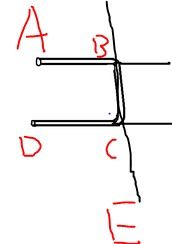 如图一个弯形管道ABCD的拐角角ABC等于120度角角BCD等于60度这时说管道AB平行CD对吗为什么 