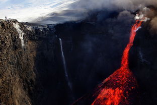 壮丽的冰岛活火山 