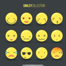 搞笑笑脸表情包,快乐可爱黄色娱乐情感面部 