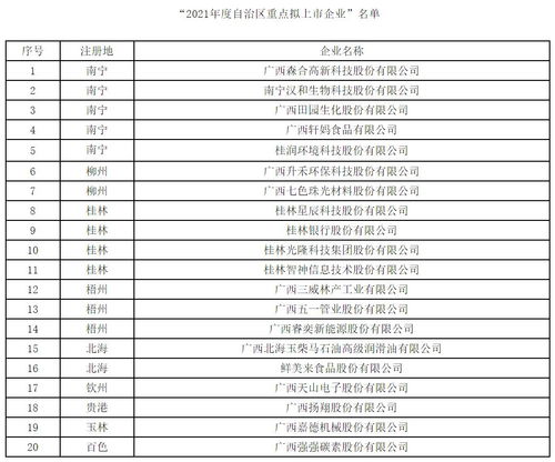 广西已上市公司名册及股票代码谁知道？