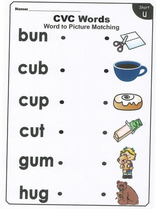 k12教育分享 CVC单词拼读练习 