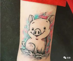 趣味纹身图案 性感的小猪纹身