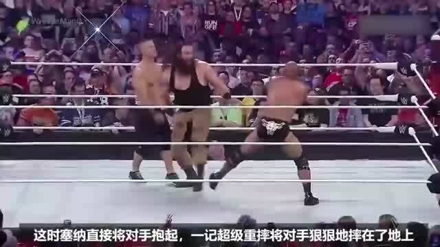 WWE 巨石强森六秒KO白羊,白羊跪下喊主人 