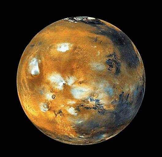 火星上看地球与月球是什么样的