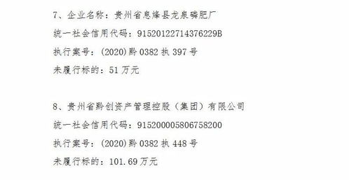 最新 仁怀法院公布一批失信被执行人名单 第一期