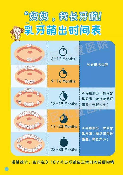 孩子出牙时间正常吗 乳牙 恒牙萌出时间表来了