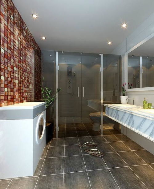 北欧浴室淋浴房设计图效果图 