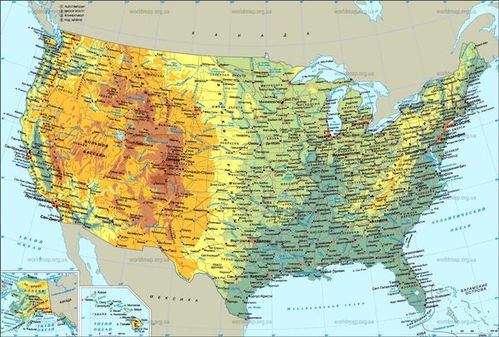 美国地理地图(美国地理地图手绘)