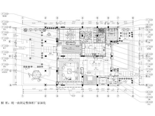 江阴1000㎡三层五居别墅样板房施工图