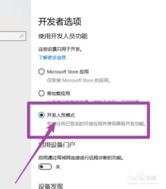 win10的设置开发人员模式