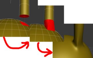 3dmax建模比如茶壶嘴接在茶壶身上