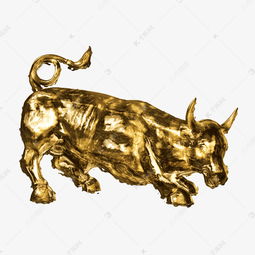黄金元素金牛低头雕塑贴图素材图片免费下载 千库网 
