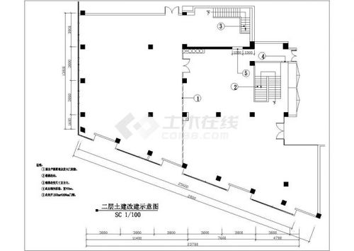 某两层餐厅建筑设计平面图 全套