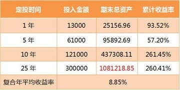 各位帮我算一下！如果我每月定投100元，投资10年