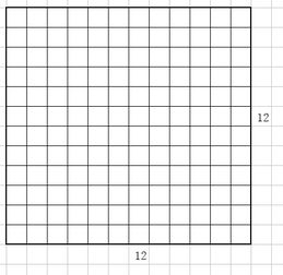 在方格纸上画个周长为12厘米的正方形,每小格为1厘米,画一个20x5的格子图 