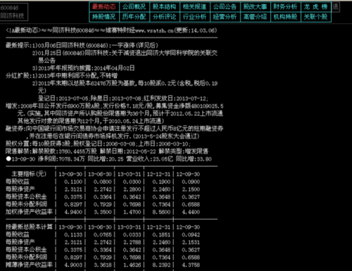 如何看股票的业绩 我举个例子麻烦给解释下