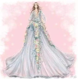 美到极致是什么体验 100张史上最美 婚纱礼服 手绘时装画告诉你
