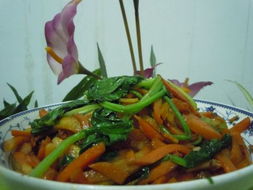 菠菜炒胡萝卜的做法
