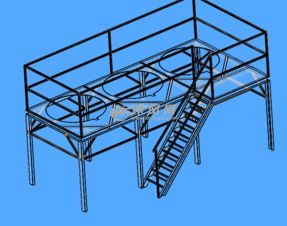 钢结构支架模型图