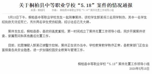 河南一职业学校发生刑事案件 致1人死亡2人受伤