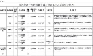 公告 湘西经济开发区公开遴选12名工作人员,选调7名工作人员