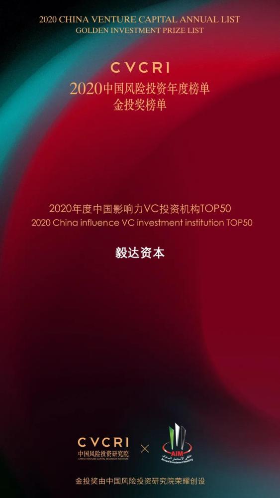 毅达资本“2021年度中国最佳新能源、新材料领域投资机构”？