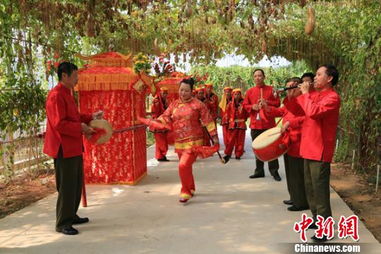 广东惠州举办传统民俗集体婚礼 