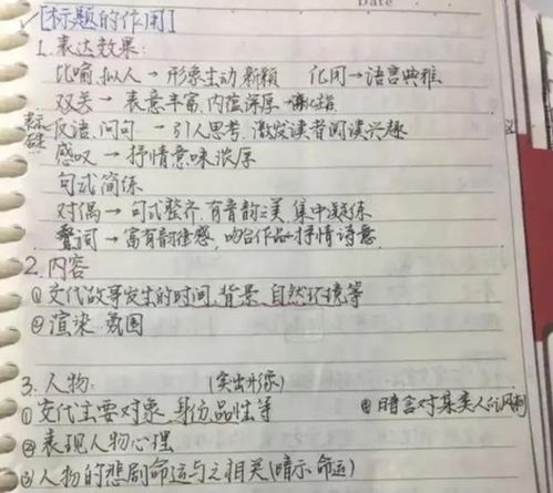 语文146分的学霸笔记曝光,字体未必多漂亮,可看完叫人自愧不如